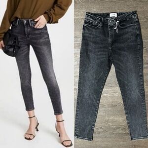 NWT Frame Le One Skinny Jeans In Hughes Black Mid Rise size 2 (29-34)